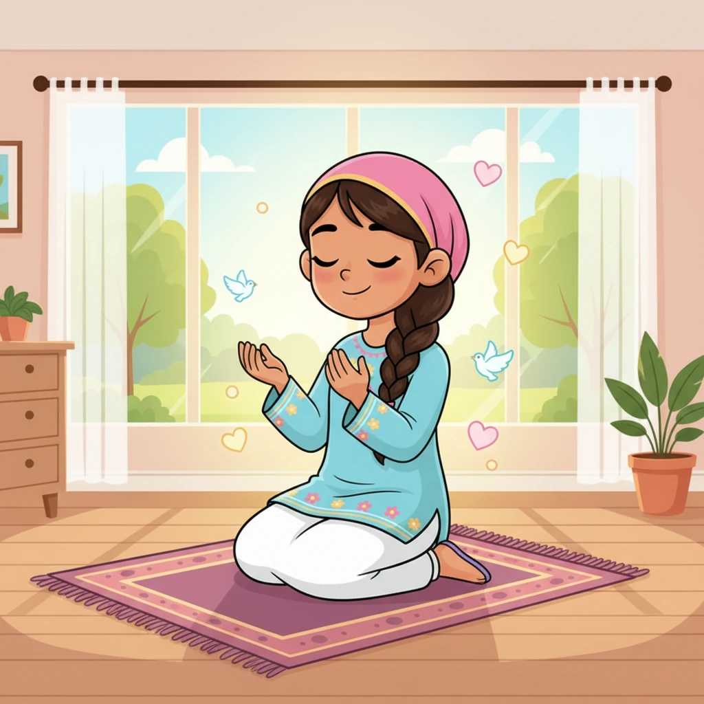 وأضافت جيهان: "في هذه الحياة، الصلاة تملأ قلوبنا بالسلام والطمأنينة، وتجعلنا نشعر بالراحة والسعادة. إنها تذكرنا دائمًا بأن نكون طيبين وممتنين لكل النعم من حولنا." قالت إن الصلاة تجعل يومنا أجمل وأكثر بركة.