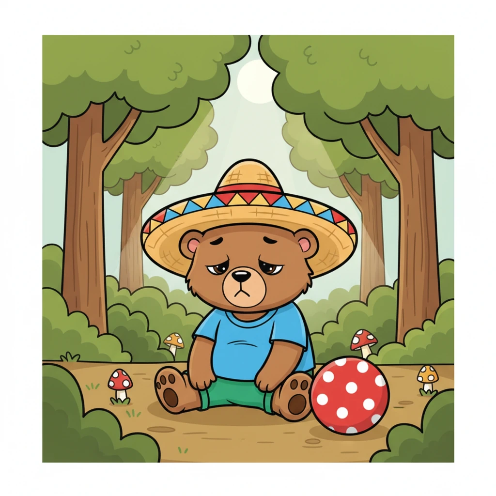 Nico continúa rebotando su pelota, pero la chispa de la diversión ha desaparecido. Sus saltos son menos enérgicos, sus risas ya no suenan tan alegres. El bosque parece un poco más silencioso sin la presencia de Pipa. Se sienta en el suelo, la pelota quieta a su lado, sintiéndose extrañamente aburrido.