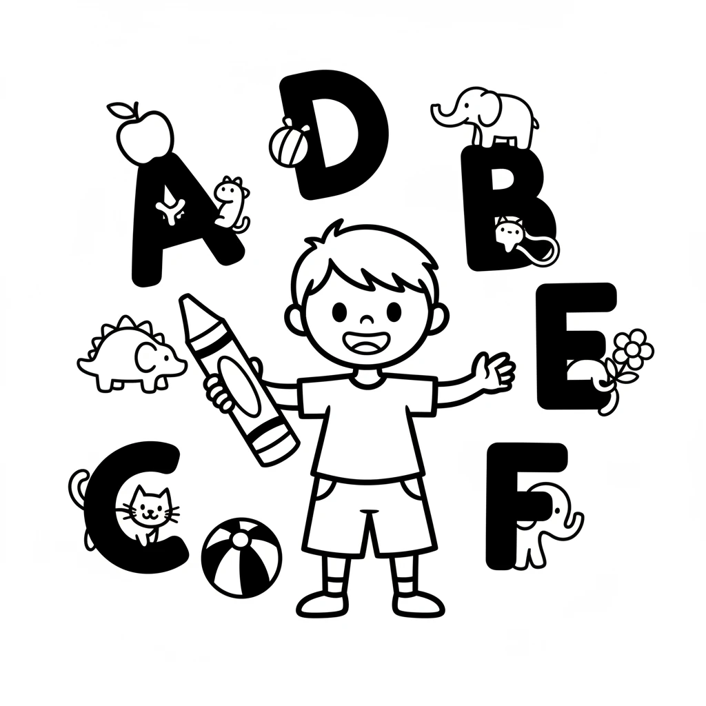 alphabet coloring pages