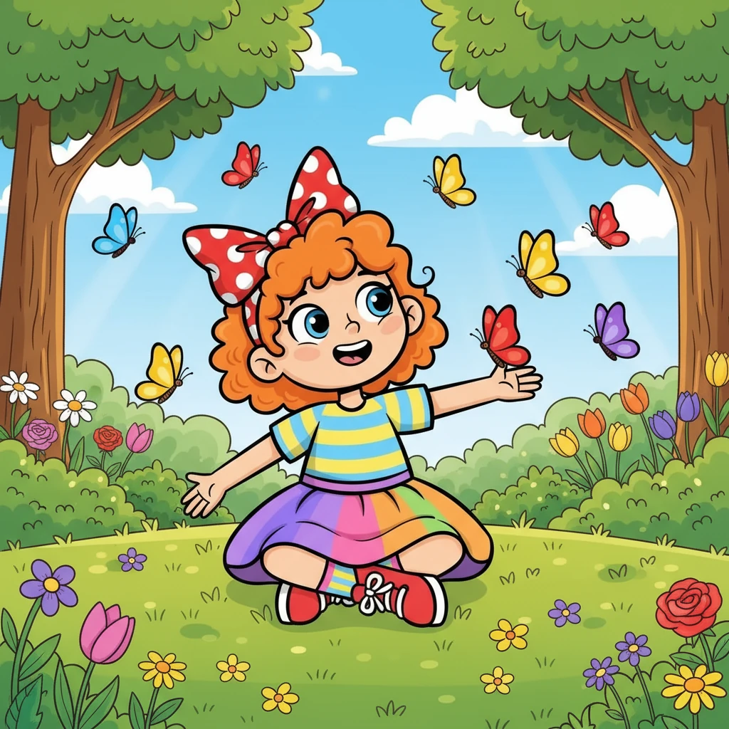 Sofia estava sentada no parque, observando as borboletas coloridas. Ela sentia uma alegria imensa ao ver as borboletas voando livremente. Seu sorriso brilhava, e ela sentia uma leveza no coração, como se pudesse voar também.