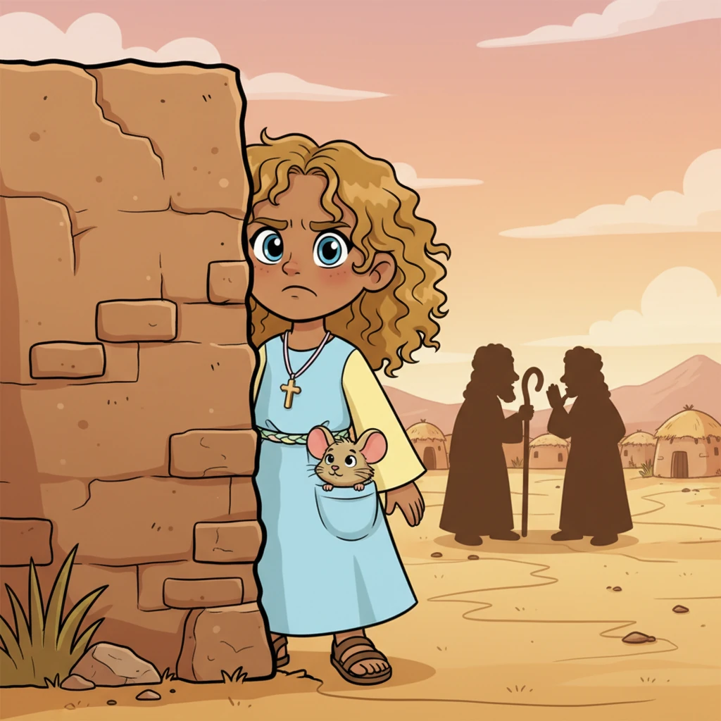 Elara, with her fluffy desert mouse friend Pip tucked in her pocket, overheard the elders' hushed talks about the fading water. A quiet determination bloomed in her heart; she knew she had to help her beloved village.