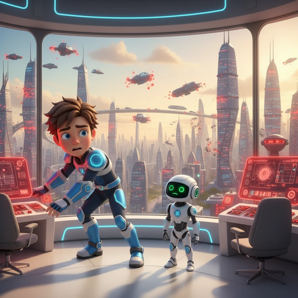 Alarms flash red across X's console, shattering the peace. Unstable energy signatures erupt from multiple locations, indicating a sudden and widespread surge in Maverick activity. X and Zero exchange serious, knowing glances as the city below begins to show signs of distress and chaos.