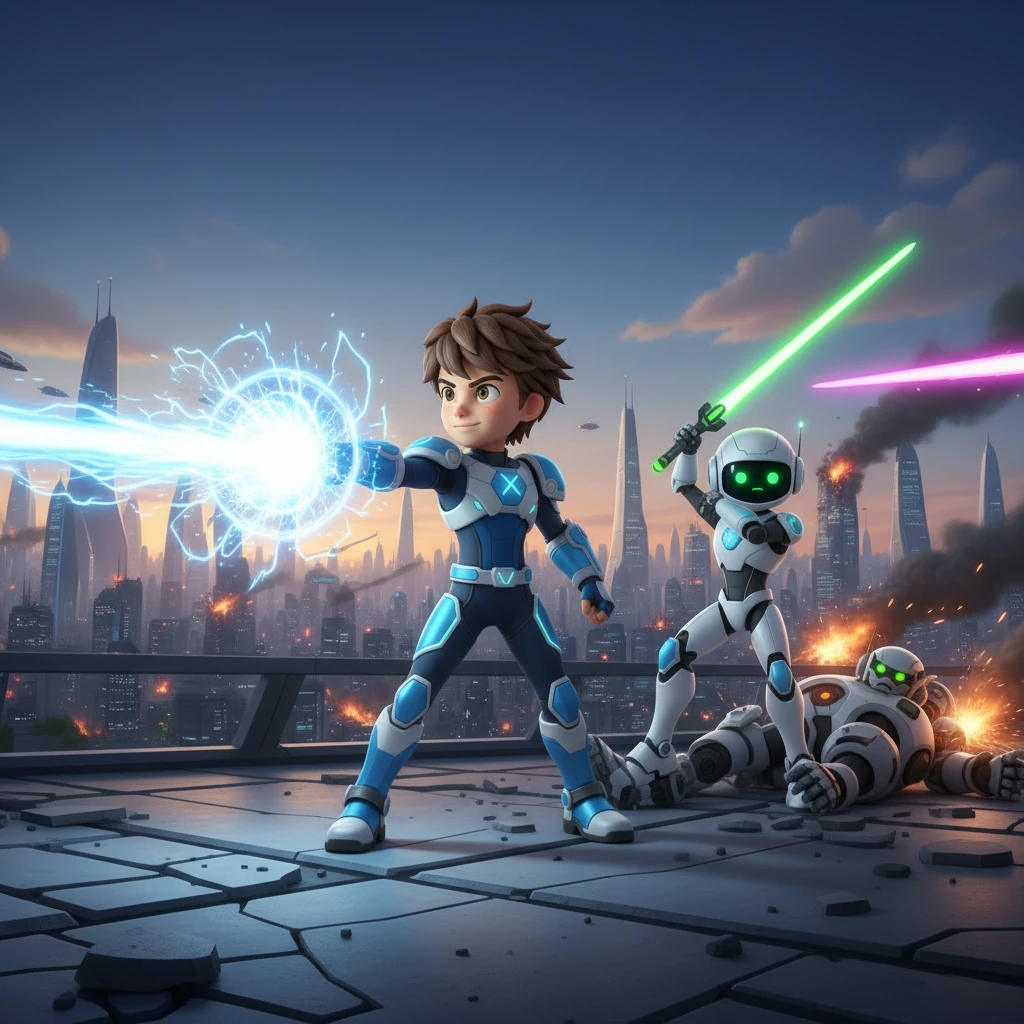 Just as Vile MK-II prepares a devastating final attack, Zero leaps in, deflecting the blast with his Z-Saber, creating a crucial opening. X seizes the moment, delivering the finishing shot that incapacitates the powerful foe. Together, they demonstrate their unbreakable bond and teamwork.