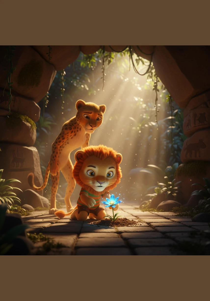 After searching for a long time, Thula spotted a thick, green bush tucked away near a watering hole. To his amazement, he found a large pile of fresh meat hidden right inside the leaves. It felt like a miracle had finally answered his prayers.