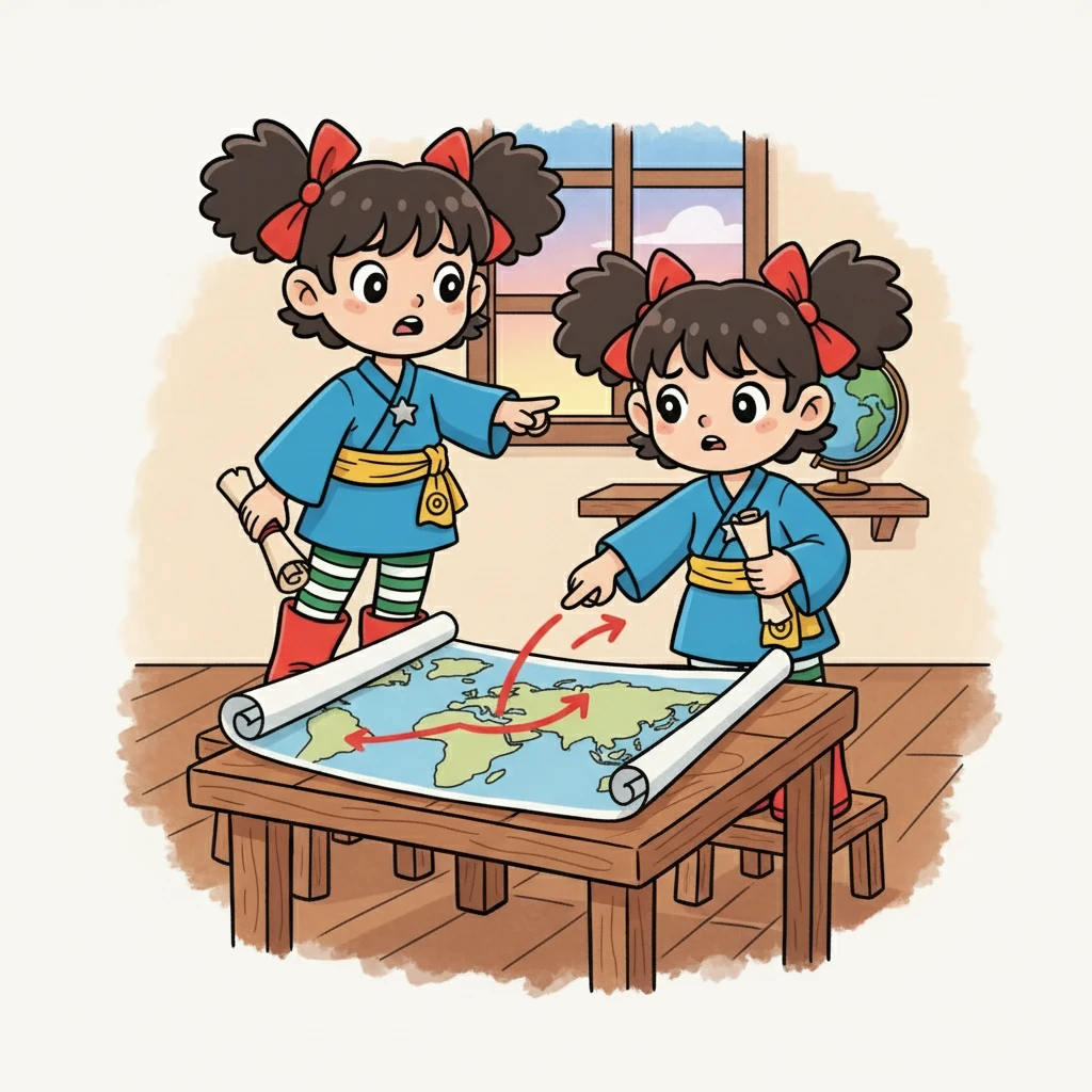 Awal 1942, Jepang mulai menguasai Asia demi bahan baku untuk perangnya. Peta Asia menunjukkan garis panah merah yang menunjukkan arah serangan Jepang dari utara menuju Asia Tenggara. Keiko, seorang gadis kecil dengan mata berbinar, memperhatikan dengan cemas di peta dunia.