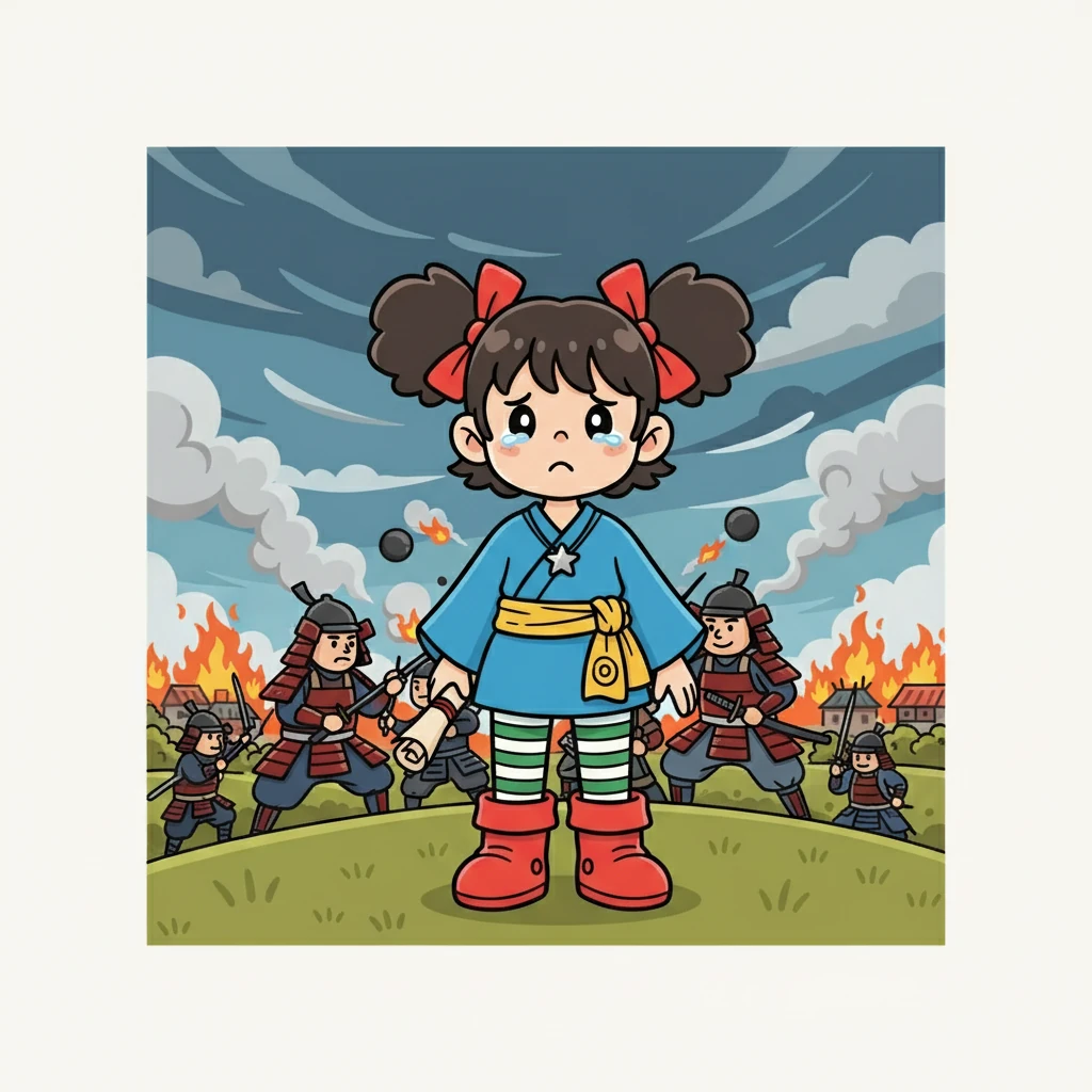 Keiko melihat Kenji, tentara Jepang yang baik hati, dalam pertempuran. Ia merasa sedih dan bingung. Pertempuran tersebut mengingatkannya akan kompleksitas perang dan bagaimana ia memengaruhi semua orang.