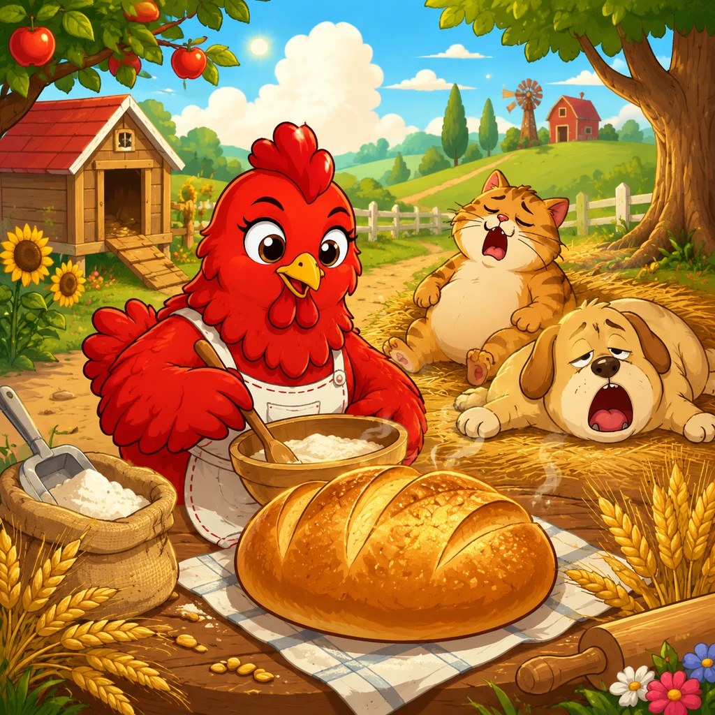 The Little Red Hen's Golden Loaf