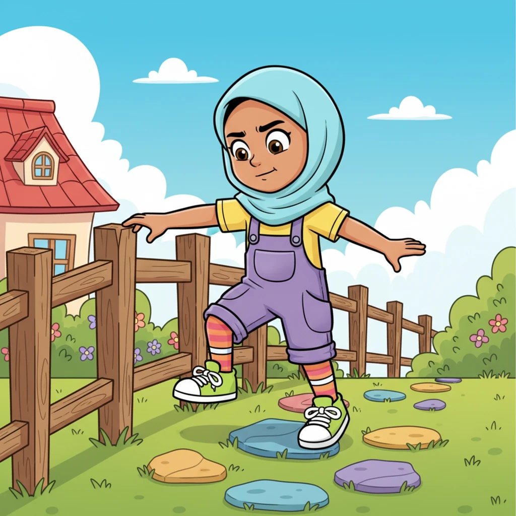 Day after day, Zara practiced with unwavering focus. She started by holding onto a sturdy railing, then took tiny, wobbly steps on her own. Her brow furrowed in concentration, but a small smile played on her lips as she felt her leg muscles growing stronger with each attempt.