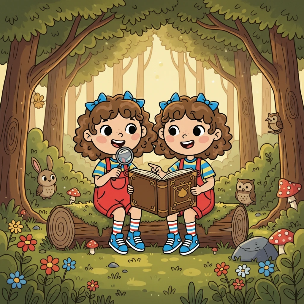 Sofia e Mariana, juntas, leram as histórias e aprenderam sobre seus antepassados. Compartilharam a alegria da descoberta, fortalecendo ainda mais seus laços de amizade. A floresta, agora, guardava memórias preciosas.