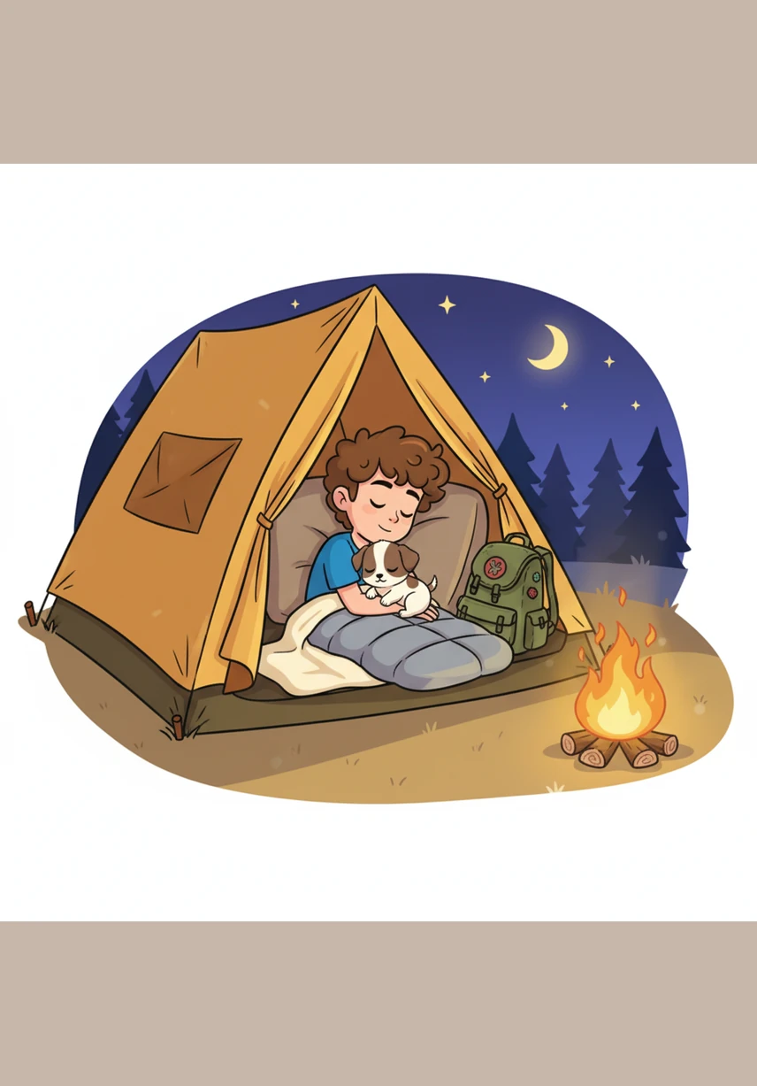 经过一整天的玩耍，豆包终于放下了所有的戒备。它跳上沙发，在沐沐的怀里找了个舒服的位置，发出了满足的呼噜声，在小主人的轻抚中沉沉地睡去了。