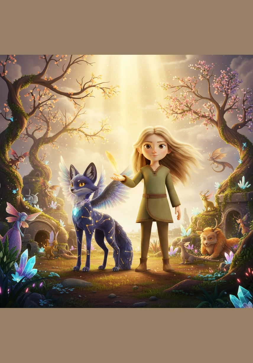 La lumière se diffuse sur toute la terre, redonnant vie aux plantes fanées et réveillant les créatures légendaires endormies. Orion brille d'un éclat nouveau, sa mission enfin accomplie avec succès grâce à l'aide précieuse de sa nouvelle amie.