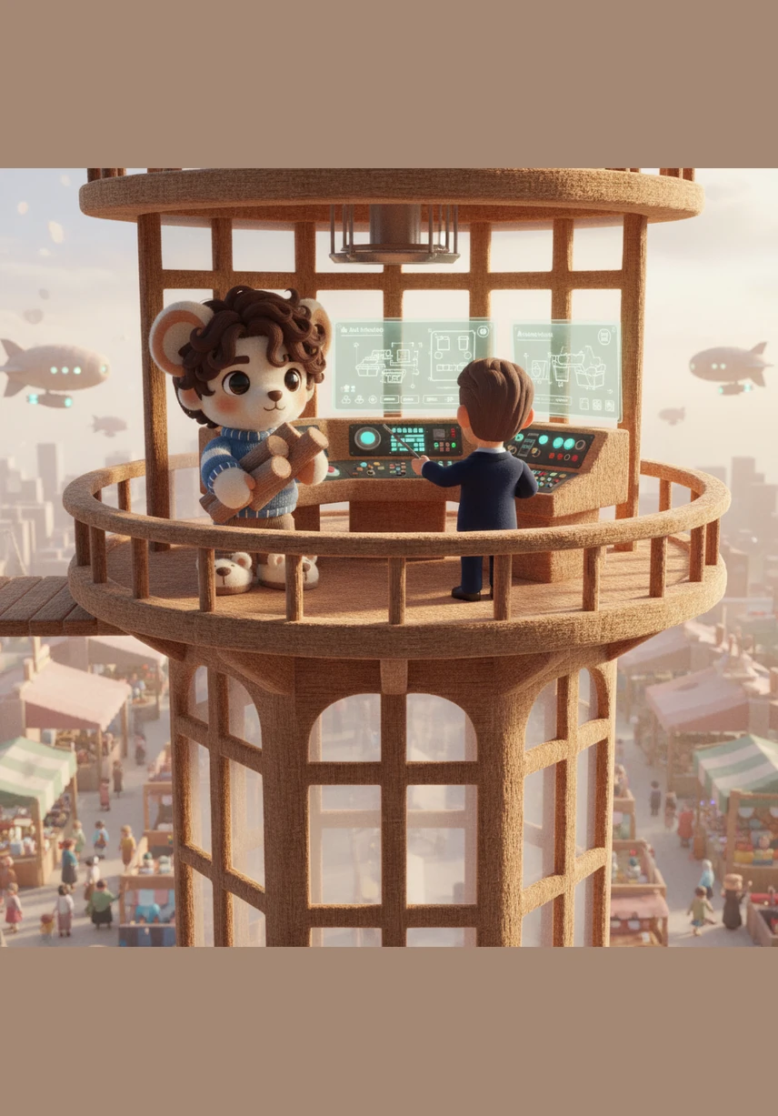 High above the marketplace, Leo constructs a grand control tower for the administrators to oversee the daily bustle. From here, they can add new treasures to the shelves and manage the flow of orders with a single click.