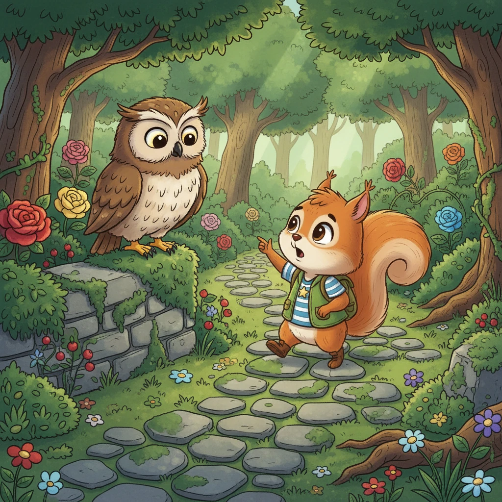 Patikada yürürken, yaşlı ve bilge Baykuş Bilge ile karşılaştı. Baykuş, ona bir bilmece sordu ve "Gerçek hazine, yolculuğun kendisindedir," diye fısıldadı. Fındık, Baykuş'un sözlerini düşünerek yoluna devam etti.