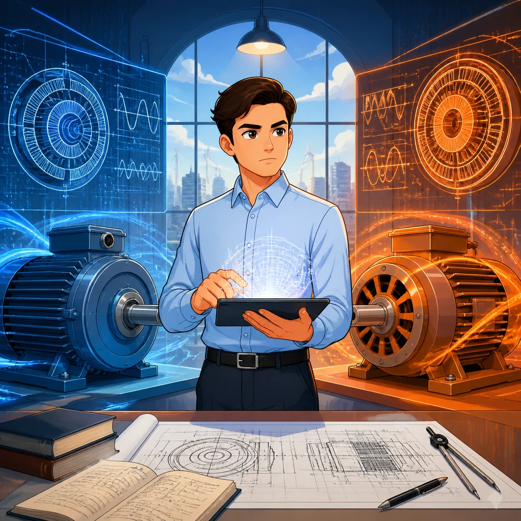 Principles of AC Machines: A Comparative Study of Synchronous and Induction Motors - educational
