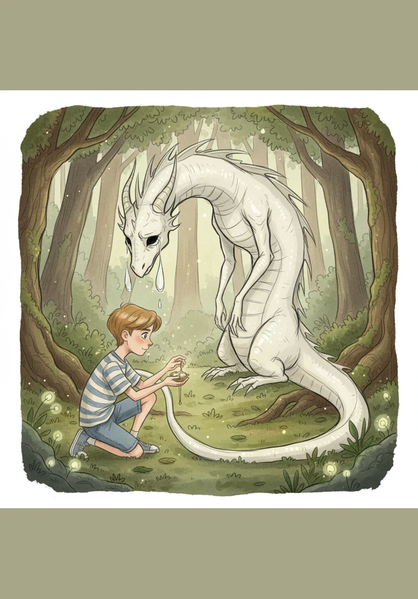 Leo begins by coloring a large, friendly sun in the corner of the sky, and suddenly the paper world feels warm and bright.