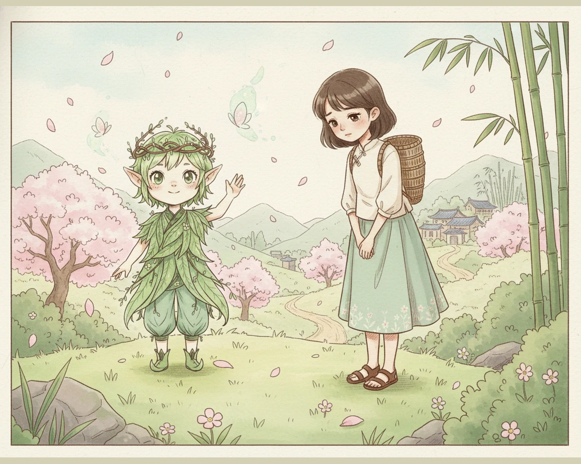 清明小精灵缓缓升入半空,在漫天飞舞的柳絮中挥手告别,身影逐渐融入那片清新的春色里。旁白温柔地响起:清明是思念,是感恩,更是对美好的传承,愿我们不负春光,带着先辈的期许勇敢前行。