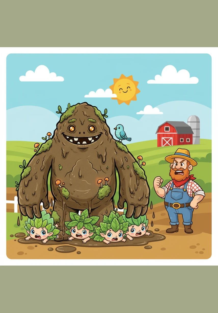 被压在下面的香草宝宝们难受极了。薄荷宝宝觉得身上热乎乎的，一点也不凉爽了；九层塔低着头，闻不到自己的香味；香茅和左手香也变得没精打采，叶子都垂了下来。