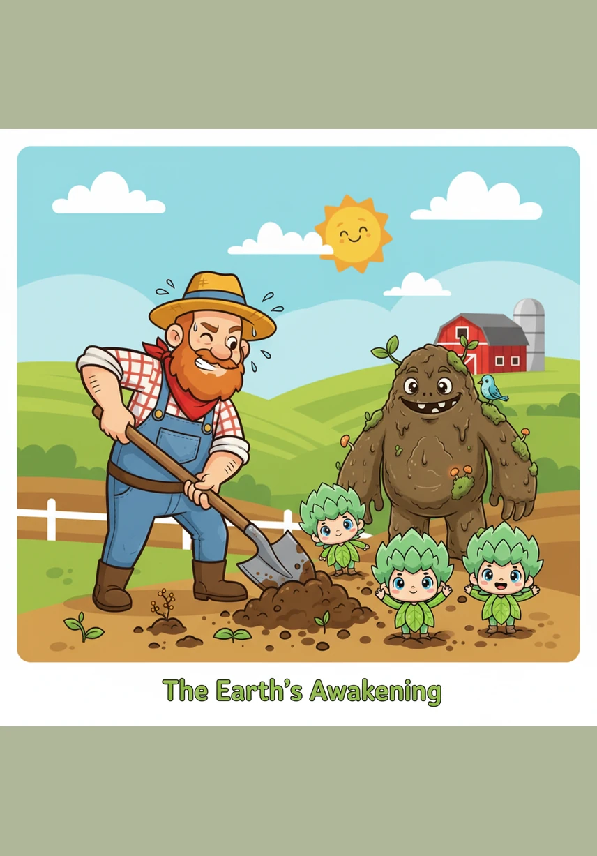 随着铲子的动作，紧绷的泥土瞬间变得松松软软，新鲜的空气像调皮的孩子一样，“嗖”地一声钻进了地底下。可怕的泥巴怪消失了，变成了一块肥沃又透气的乐园。