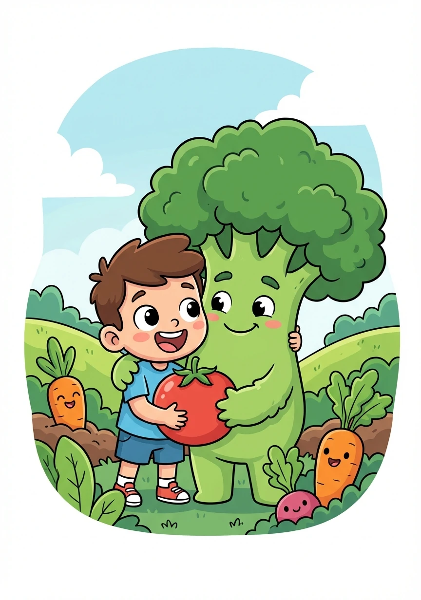 Nino kini menjadi anak yang suka makan sayuran. Dia berterima kasih kepada Momo si Monster Brokoli yang telah membantunya menemukan manfaat makan sayuran. Ingatlah, makan sayuran membuat tubuh kita sehat dan kuat!