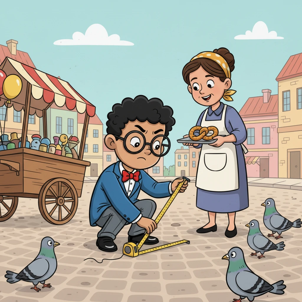 Even the street vendor's cart, slightly askew, caught Reggie's attention. He pulled out a measuring tape from his pocket, precisely calculating the angle of the cart against the cobblestones. The vendor, a kind woman named Mrs. Bloom, simply smiled, offering Reggie a warm, freshly baked pretzel.