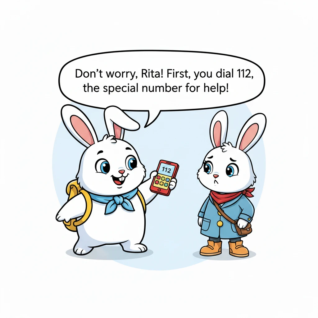 "Don't worry, Rita!" Fluff declared, pulling out his bright, toy phone from his small backpack. He knew exactly what to do. Holding the phone up, he s