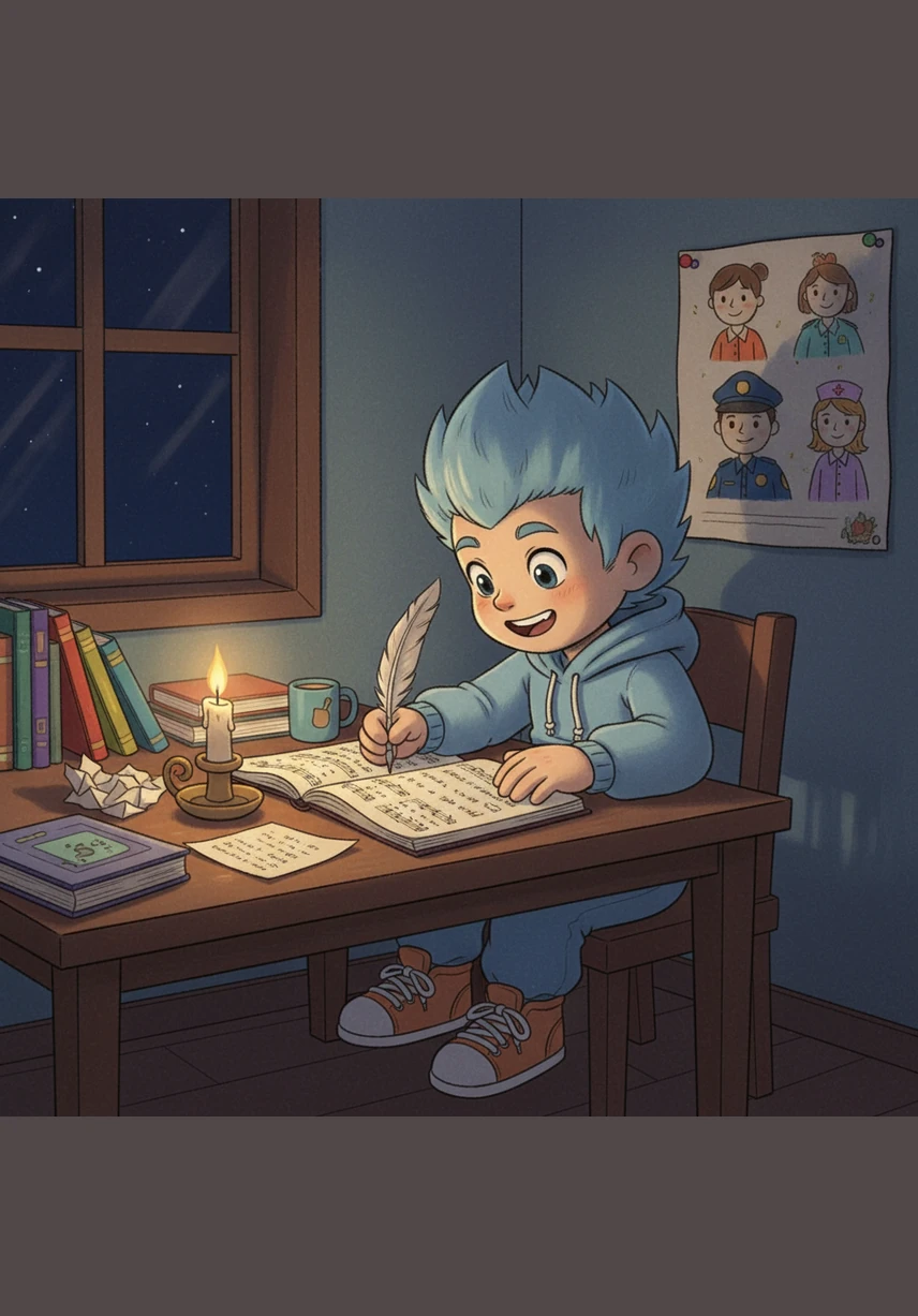 Late into the night, Cameron worked by candlelight, refining the chorus until it was impossible not to hum along. He wanted the song to remind every child that heroes aren't just in comic books; they live right down the street. The music became a tribute to the courage found in every small act of service.