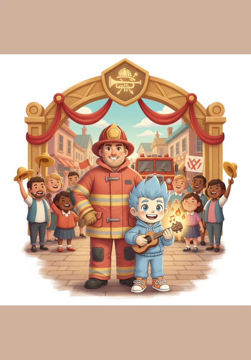 Now, whenever the famous theme song plays, people everywhere think of the brave man in the yellow hat. Cameron’s melody became the voice of a hero, proving that a simple song can turn a local firefighter into a legend. The music continues to inspire bravery in every heart that hears it.