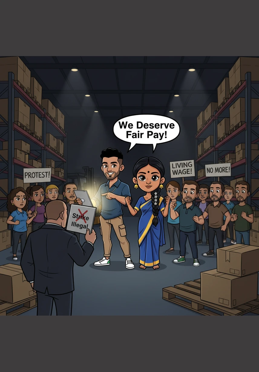 While working at a large retail warehouse, Ilyas faces exploitation and long hours without fair pay, realizing that talent alone isn't enough in a world that demands degrees. He stands his ground against an unfair manager, deciding then and there to fight for the respect and education he deserves.