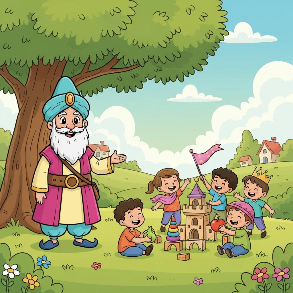 Ходжа Хасан стоял в стороне, наблюдая за ними с доброй улыбкой. Он показал, что иногда для решения большой проблемы не нужно лезть на дерево, а достаточно проявить смекалку и немного фантазии. И самое главное – всегда есть место для улыбки и радости.