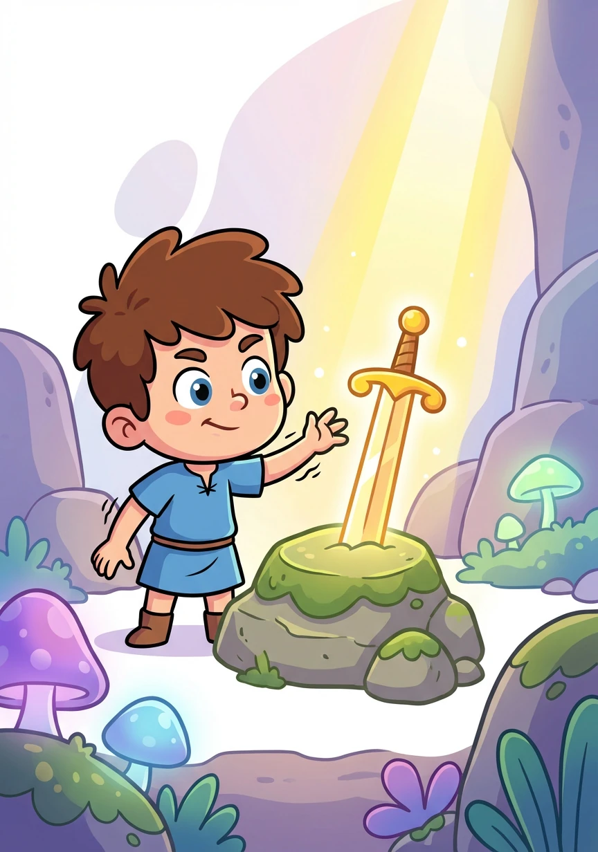 A beam of light shone down, illuminating the sword. I reached out, my hand trembling, ready to embrace my destiny. This was only the beginning.