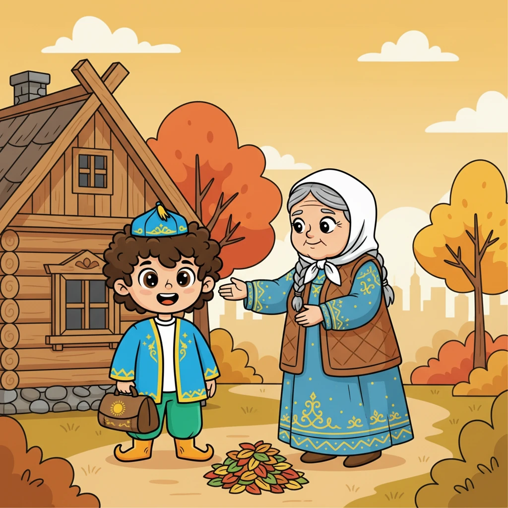 Күз келді. Данияр қалаға оралуға дайындалды. Әжесі оған ақ жол тіледі.