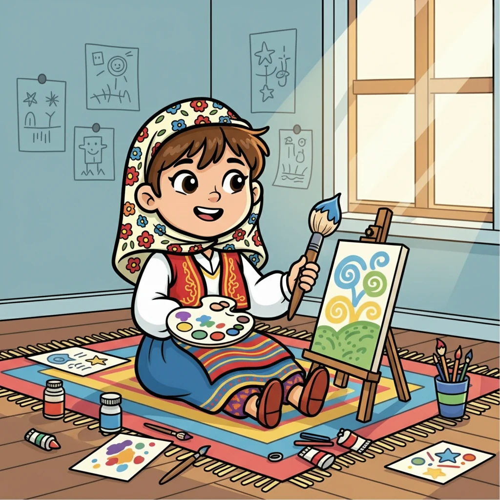 Elif, resim yapmayı çok seviyordu. Renkleri karıştırmak, farklı şekiller çizmek ona büyük keyif veriyordu. Resim yaparken kendini özgür hissediyordu.