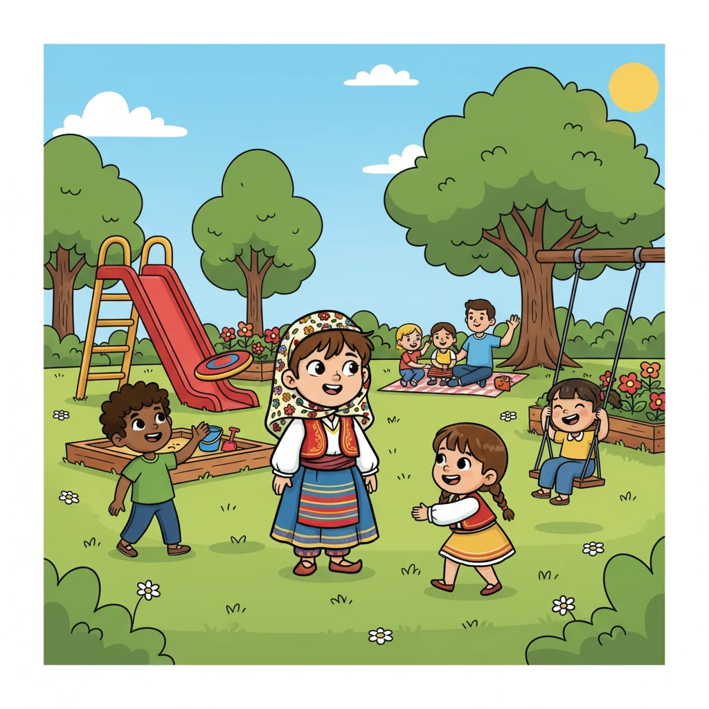 Sergi bittikten sonra, Elif ailesiyle birlikte kasabanın parkına gitti. Parkta, arkadaşlarıyla birlikte oyunlar oynadı ve eğlendi. Kendisini daha özgüvenli hissediyordu.