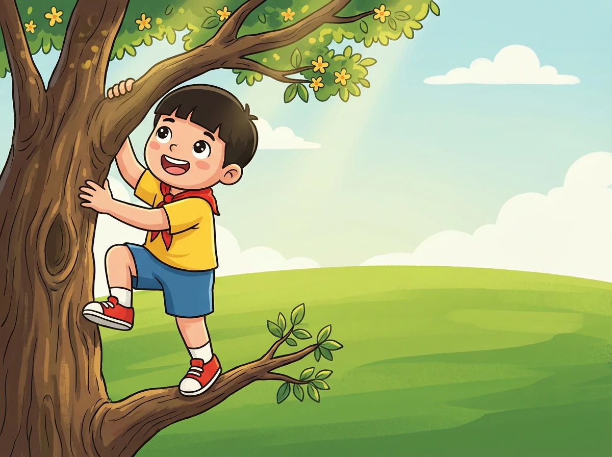 小明小心翼翼地扶着老奶奶,一步一步地走过马路。他一边走,一边注意来往的车辆。