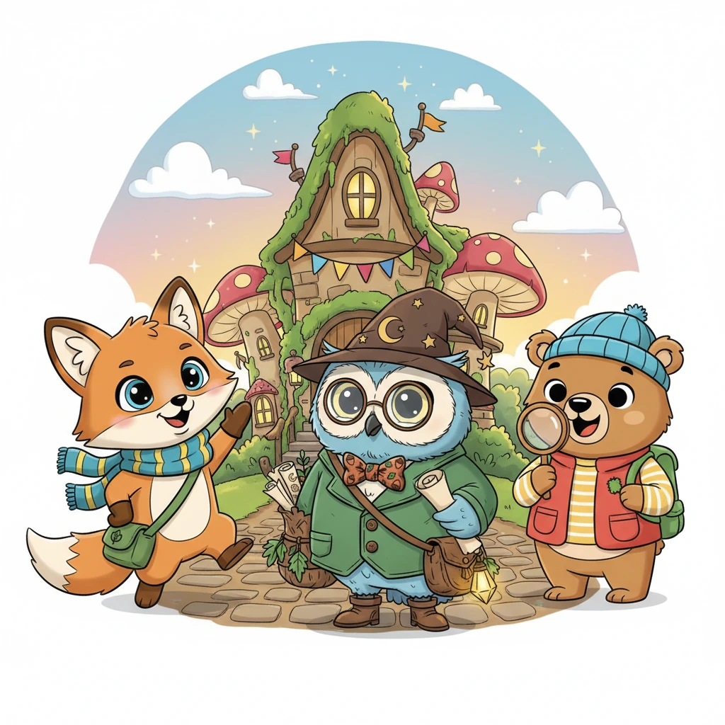 At the heart of this special school stood the teachers: Professor Hoot, a wise old owl with spectacles perched on his beak, a kind-hearted bear named Barnaby, whose smile was as warm as honey, and a mischievous fox called Flicker, always ready for a giggle. They greeted the new day, their eyes sparkling with anticipation.