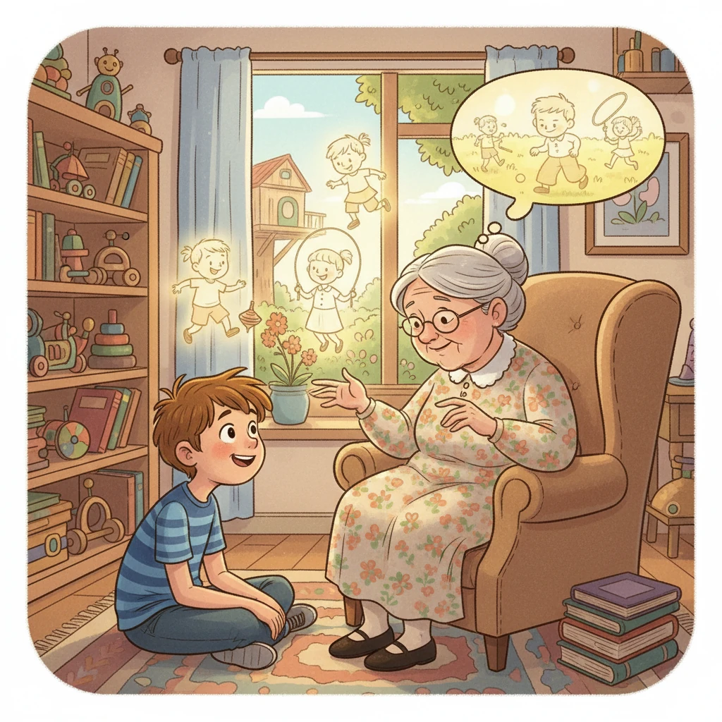 Conrado, un niño curioso con una imaginación desbordante, escuchaba fascinado las historias de su abuela. Ella le contaba sobre juegos que ya nadie recordaba. Un día, Conrado decidió que era hora de rescatarlos.