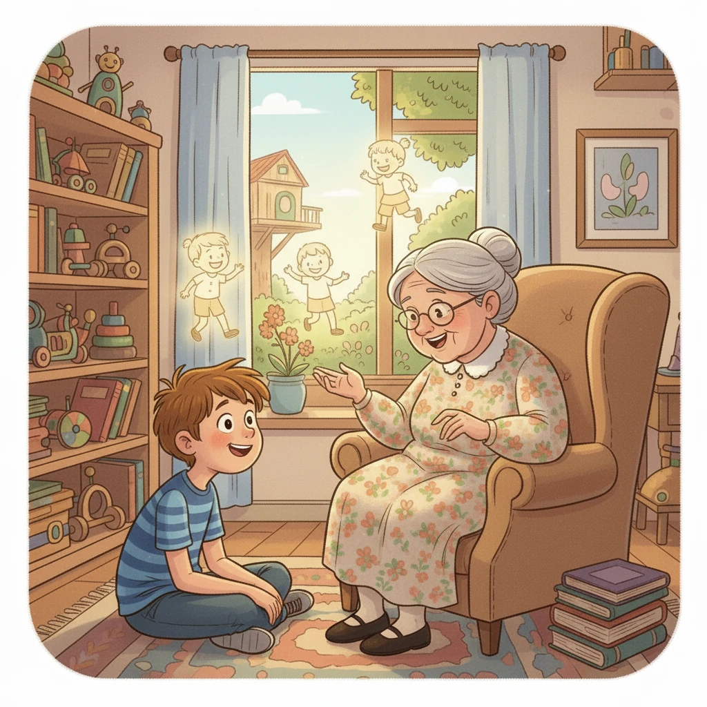 Finalmente, Conrado regresó a casa, con el corazón lleno de alegría y la promesa de nunca olvidar los juegos. Compartió sus aventuras con su abuela, quien sonrió orgullosa, sabiendo que los recuerdos estaban a salvo.