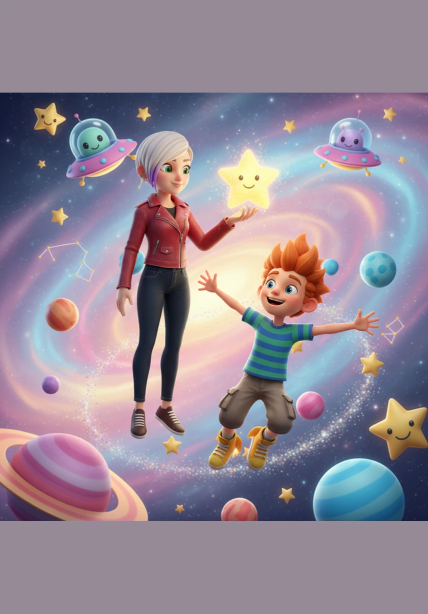 Zara challenged Leo to a friendly race toward the Great Fountain, her legs pumping against the soft moss while Leo adjusted his chair's speed settings with a mischievous grin. They reached the shimmering water at the exact same moment, drenched in a light, refreshing mist and doubled over with laughter at their perfect tie.