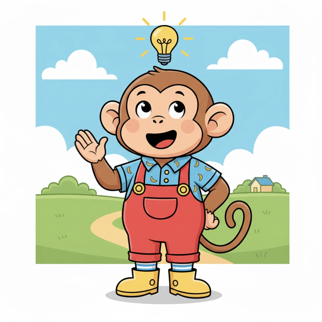 Then, a brilliant idea sparked in Mama Monkey's mind, like a lightbulb popping on! "Aha!" she exclaimed, a hopeful smile spreading across her face. "To the Rebbe I will go! Perhaps he can show them a good message."