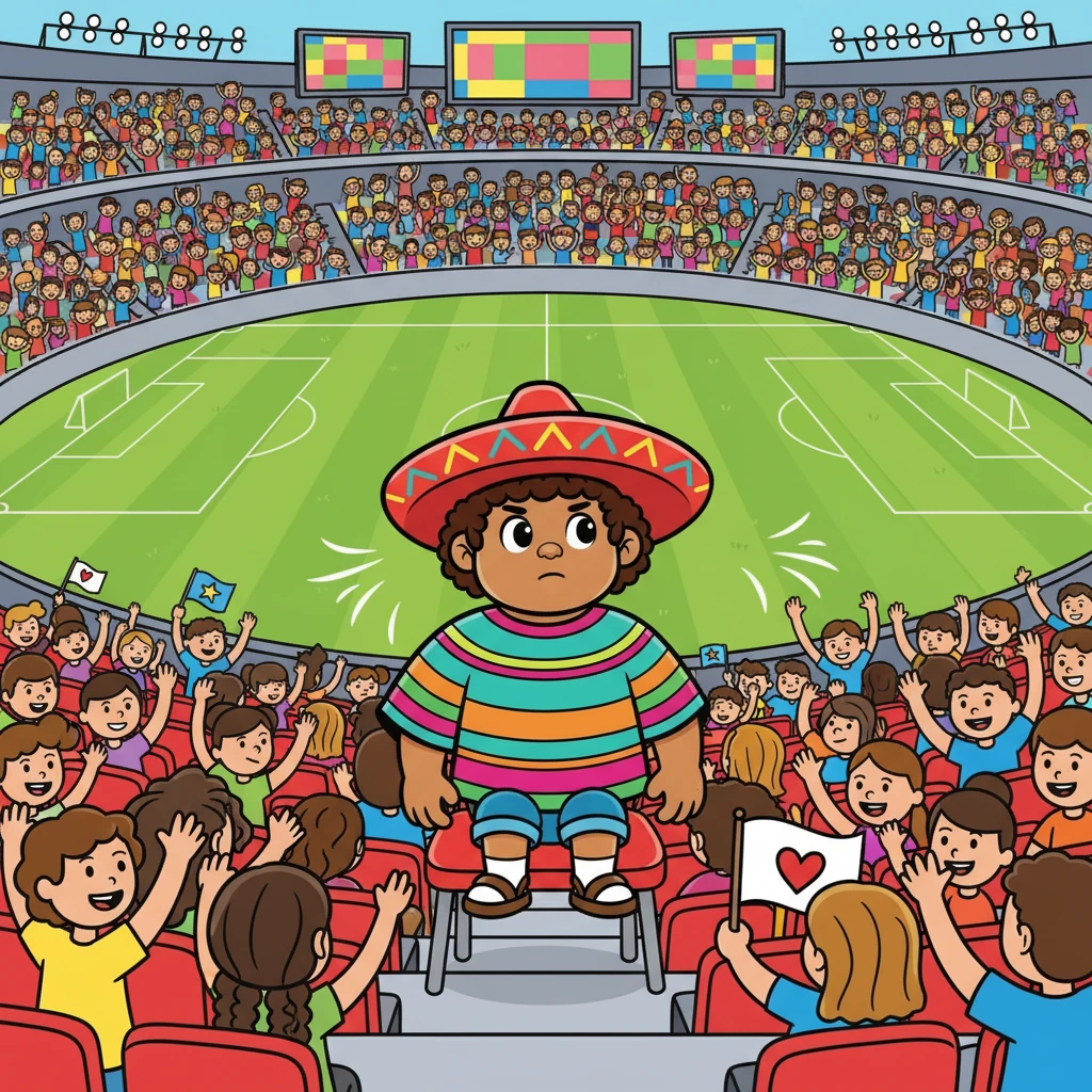 El día del torneo, el estadio rugía con la energía de la multitud. Geo, con su camiseta favorita y una mirada concentrada, se sentó en su silla. Sus amigos le enviaron ánimos desde las gradas, listos para apoyar a su amigo en cada nivel.