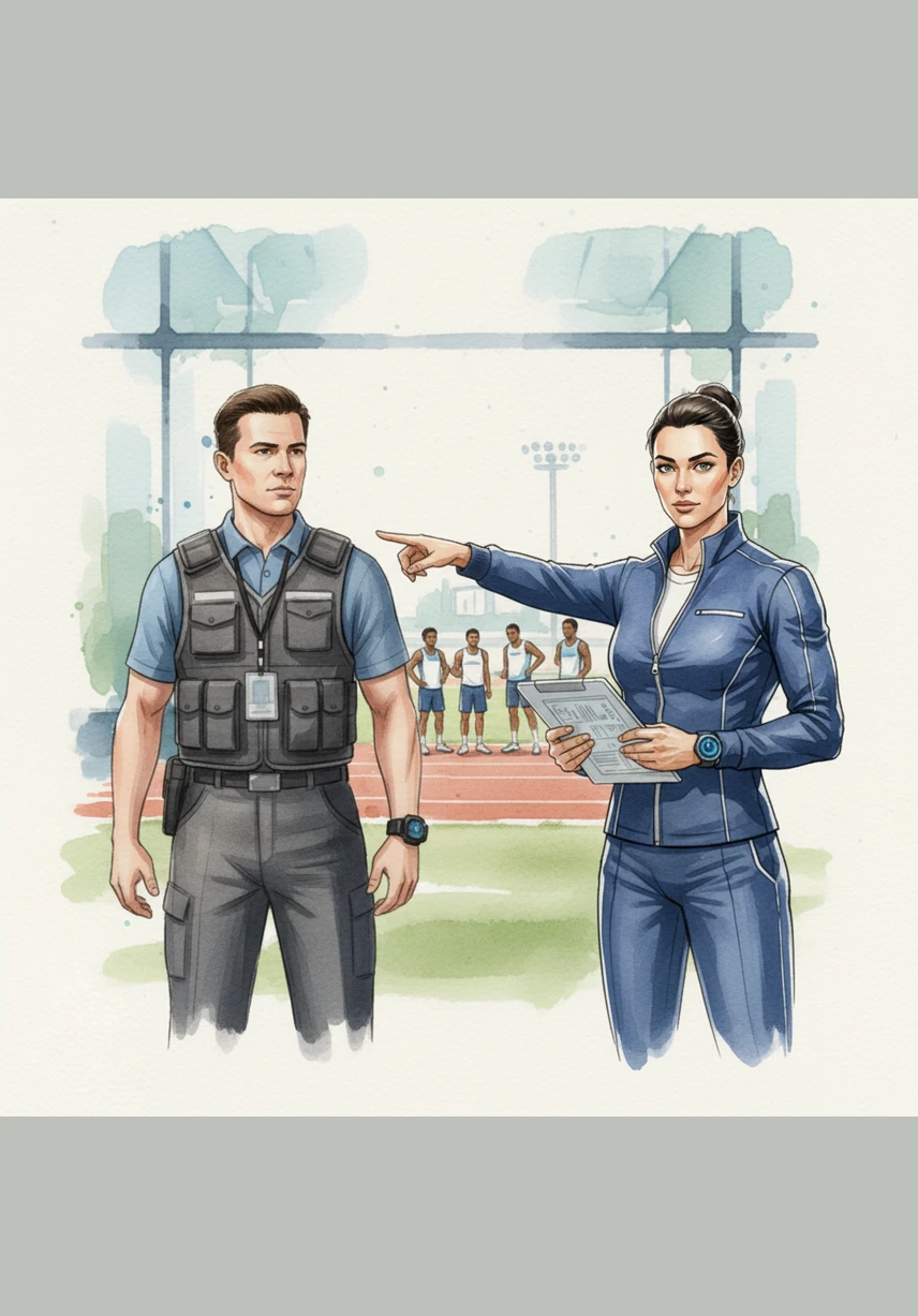 Alex taps a sleek CX2 smartwatch, which vibrates with a precise location ping and a clear notification. As staff members enter their assigned event zones, the system automatically logs their arrival through geofencing technology, ensuring everyone is accounted for.