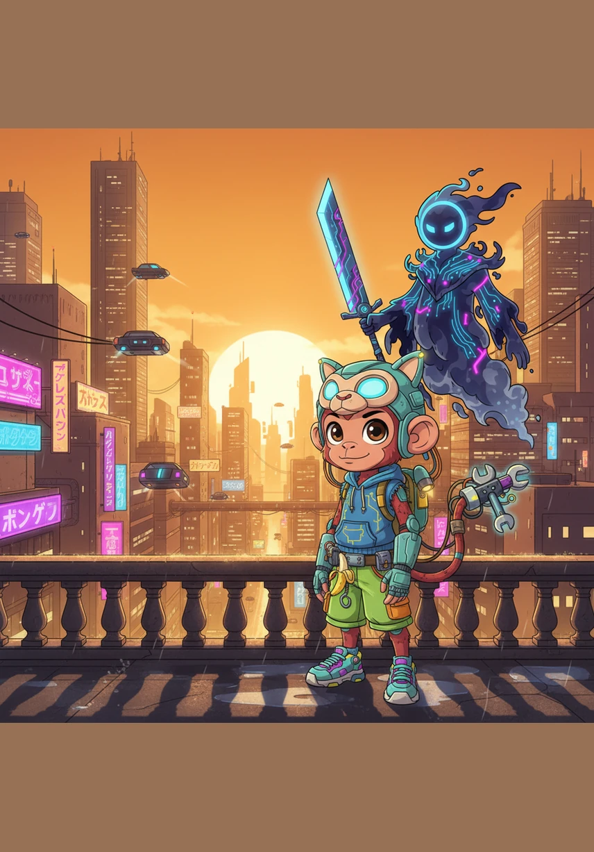 The golden hour arrives, painting the sky in shades of deep crimson and violet. Taji stands on a high cliff, watching the sun dip below the horizon as a strange, wild energy begins to stir deep in his chest.