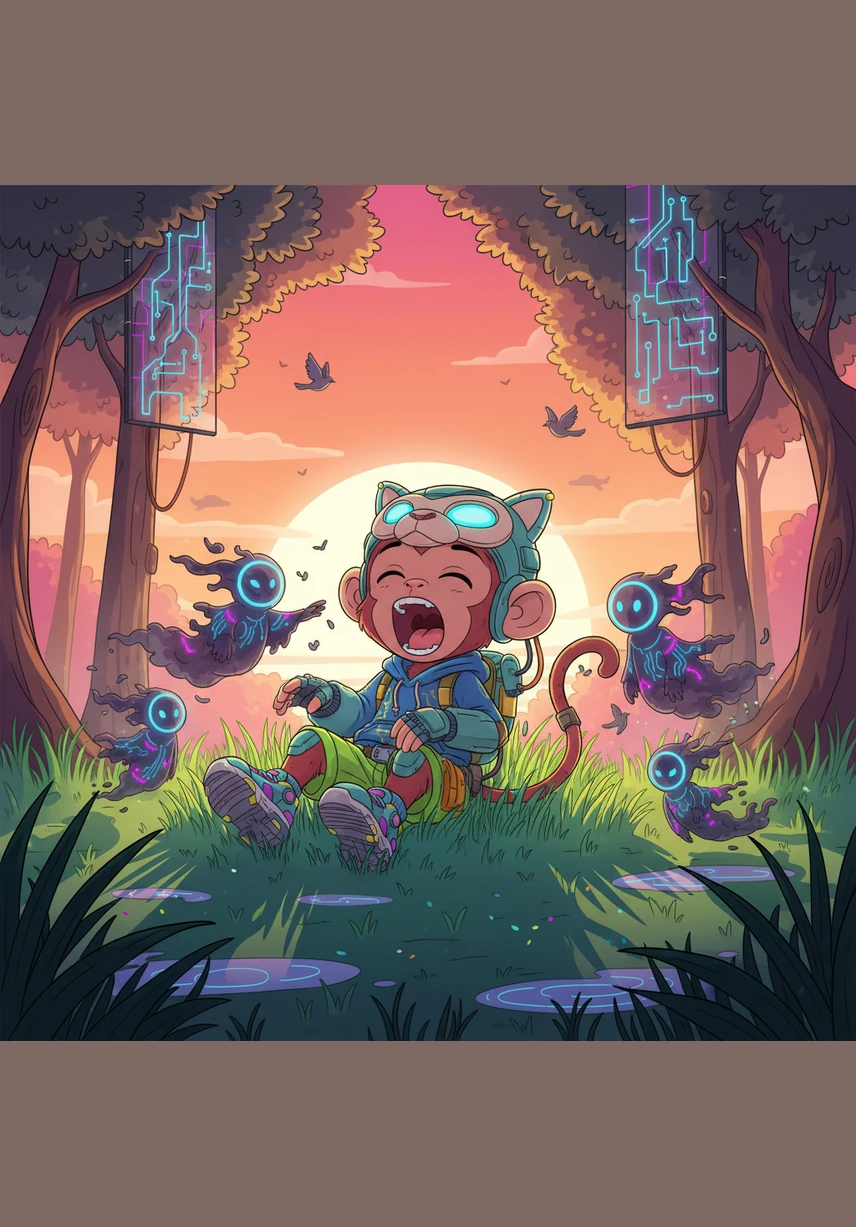 Taji finds his favorite spot in the tall grass just as the sun fully rises and the birds begin to chirp. He yawns a giant, sleepy yawn, ready to spend another day being the gentlest friend the forest has ever known.