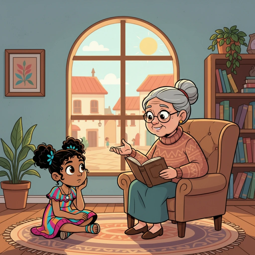 Preocupada por el futuro, Elena visitó a su abuela, una antigua maestra con una sabiduría inagotable.  La abuela le contó historias de cómo la enseñanza transformaba vidas.  Le recordó la importancia del contacto y la empatía.