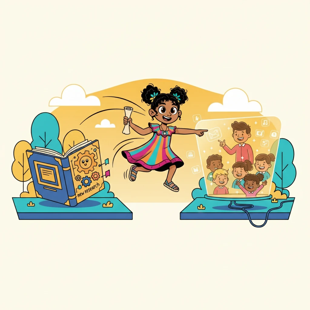 Inspirada por las palabras de su abuela, Elena decidió luchar por sus sueños.  Comenzó a investigar nuevas formas de enseñar que combinaran la tecnología con la calidez humana.  Quería demostrar que los maestros eran insustituibles.