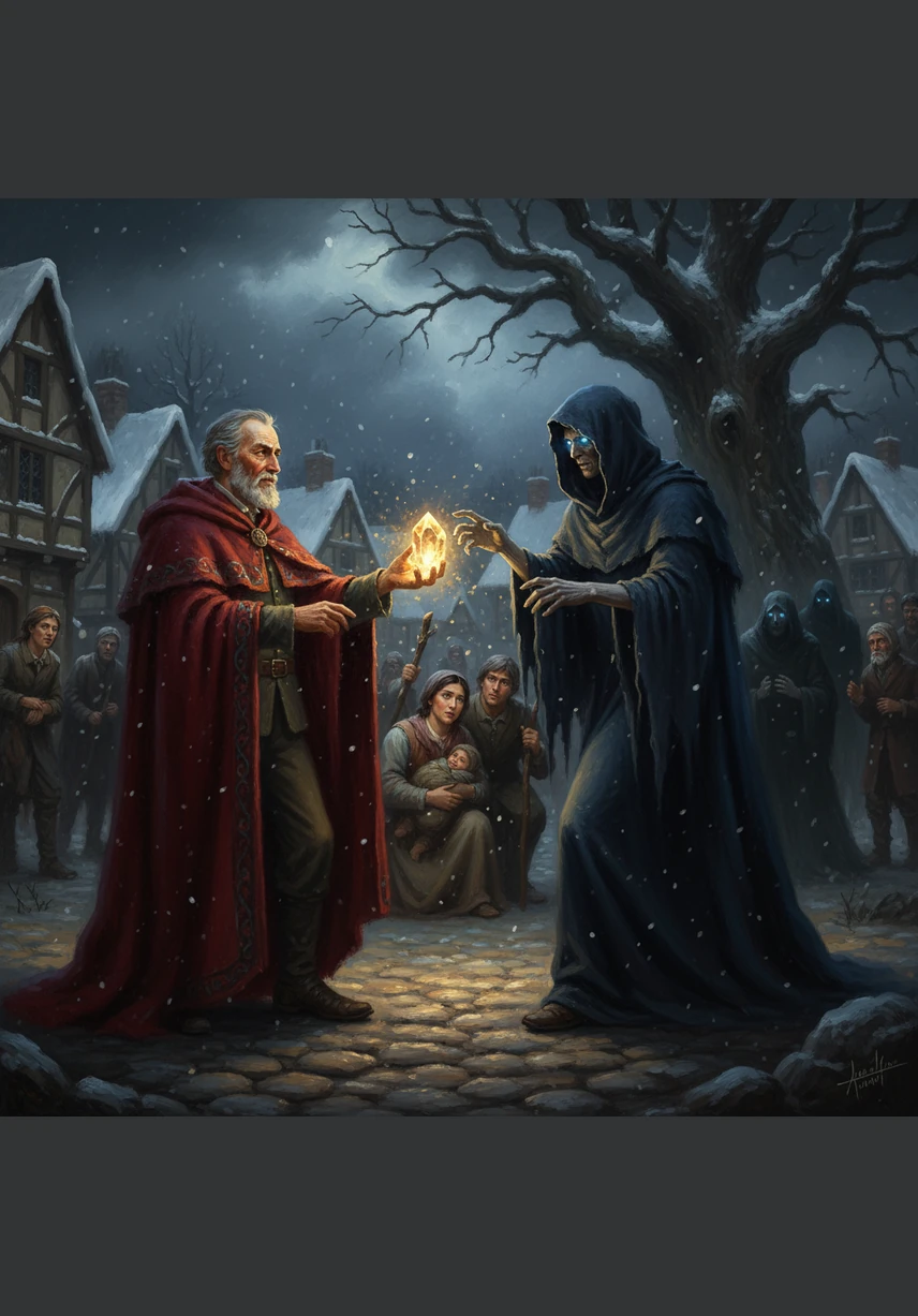 The children are whisked away to a rustic village where they meet a kind man wrapped in a long, heavy shapan coat. He explains that his clothing is both warm and traditional, giving Aisha the first set of clues to write down in her notebook.