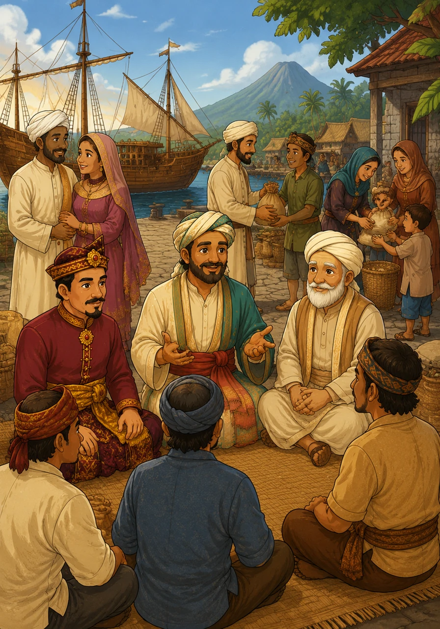 In the quiet corners of the port, scholars and merchants discuss the teachings of Islam with curious locals, emphasizing peace and equality. These bonds strengthen through intermarriage and community service, allowing the message of faith to weave naturally into the fabric of Maluku society.