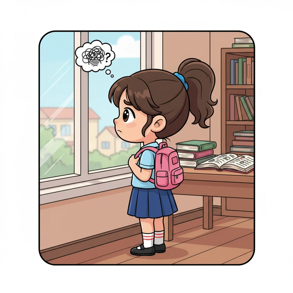 A sigh escaped Lily's lips as she stared out the window, wishing she could just take a break from learning. No matter how hard she tried, she just couldn't seem to make progress and often felt stuck.