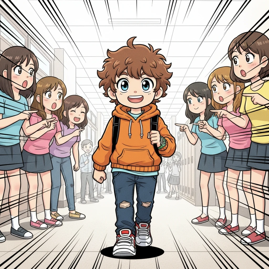 His best friend, Yuje, was Ayam's complete opposite – charming, athletic, and incredibly attractive. Whenever Yuje walked through the corridor, whispers would erupt among the girls, "Look, it's Yuje!" "He's so cool!" He effortlessly commanded attention.