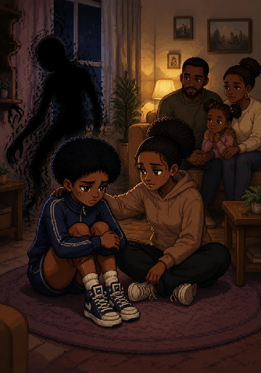 A turning point arrives when a close friend sits beside Naomi and gently asks if she is okay, breaking the silence with kindness. This small act of care encourages Naomi to finally share her secret with her family, realizing that she doesn't have to face the shadow alone.